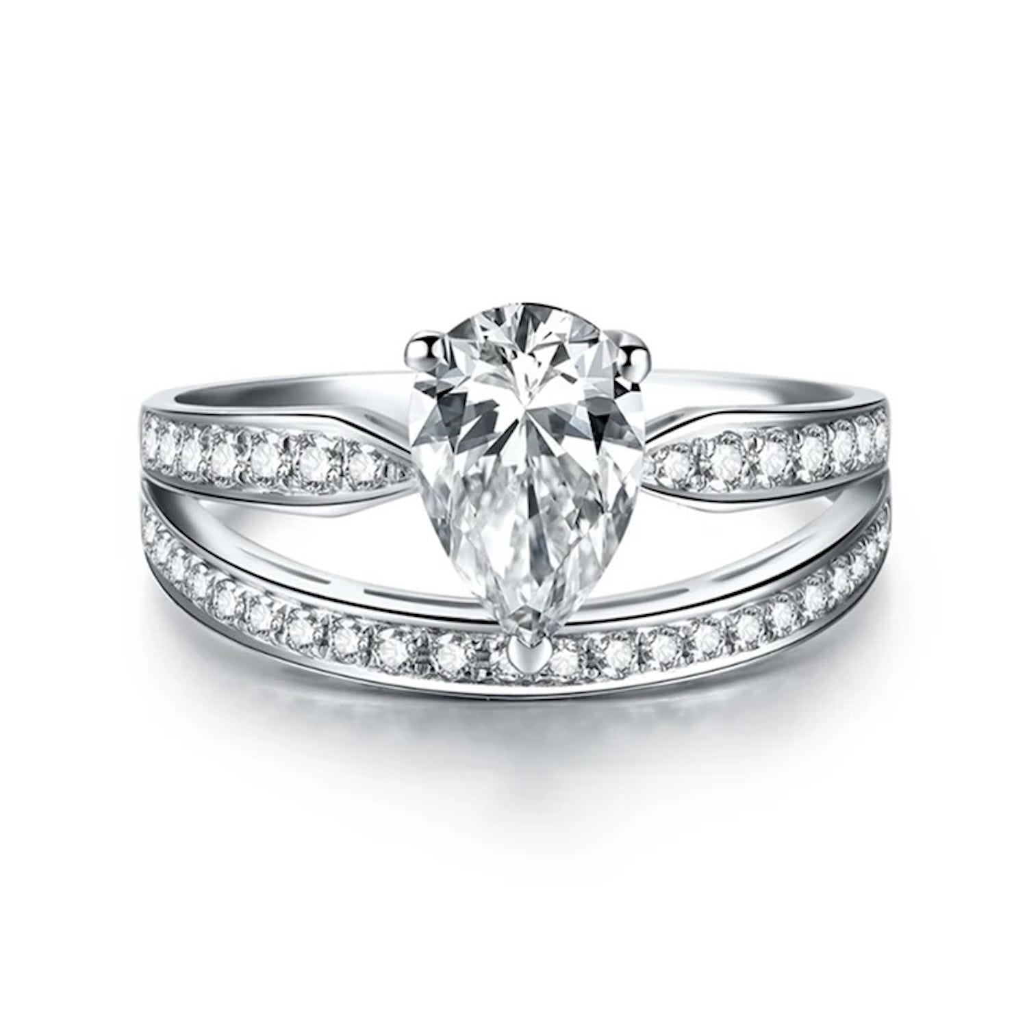Eleanorr Pear Cut Moissanite Ring - 1.5 Carat